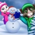 Talking Tom Playing Snowballs